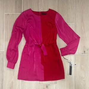 House of Harlow 1960 Pink & Red Colorblock Dress
